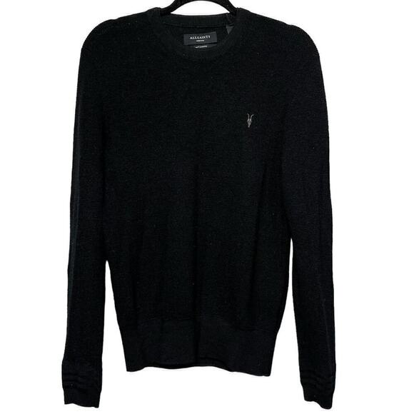 ALLSAINTS Ivar Merino Crew Neck Ramskull Sweater / Size-Medium - Picture 1 of 15